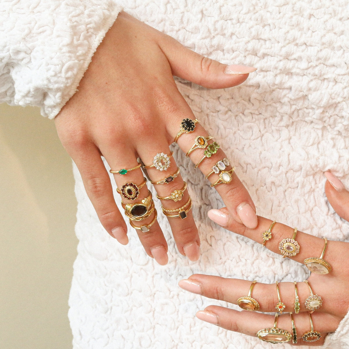 Lady Diana Ring Green Amethyst